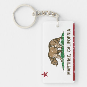 Porte-clefs Drapeau Martinez d'état de la Californie
