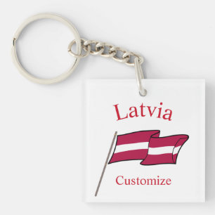 Porte-clefs Drapeau national de la Lettonie Thunder_Cove