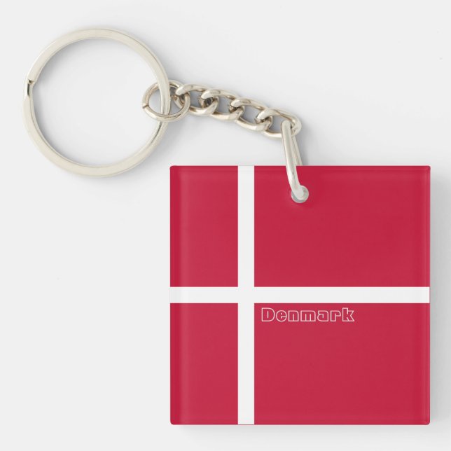 Porte-clefs Drapeau national du Danemark (Devant)