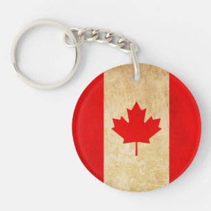 Porte-clefs Drapeau national patriotique Vintage original du C