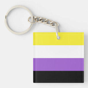 Porte-clefs Drapeau Non Binaire