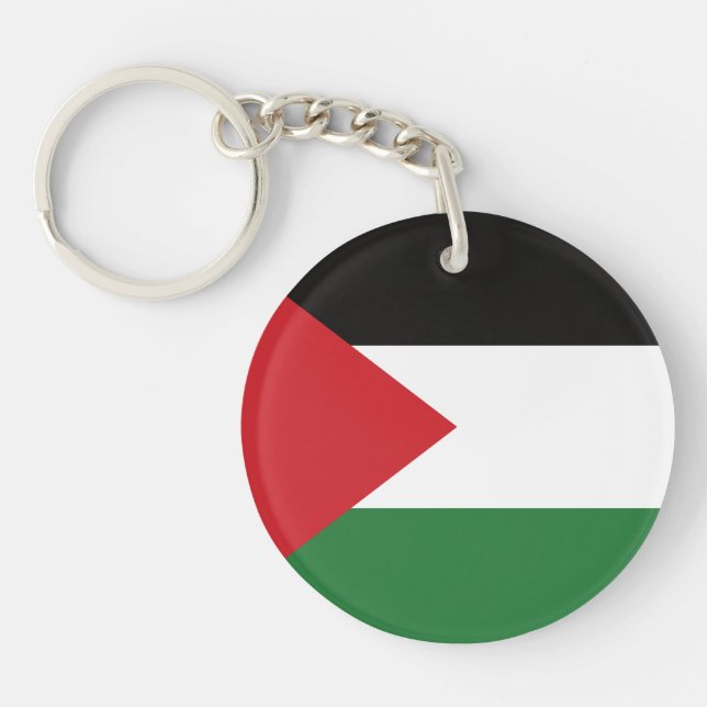 Porte-clefs Drapeau palestinien Libérez la Palestine customisé (Devant)