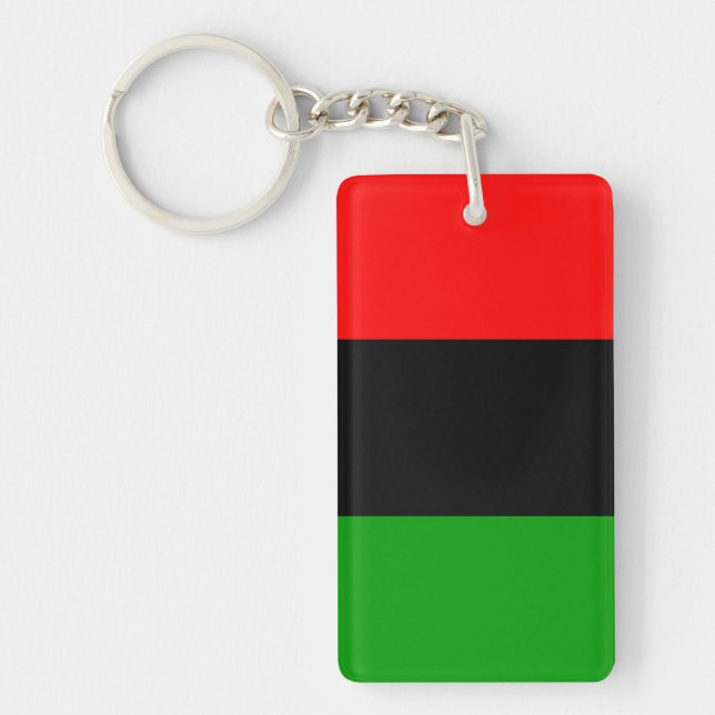 Porte-clefs Drapeau panafricain rouge, noir, vert (Devant)