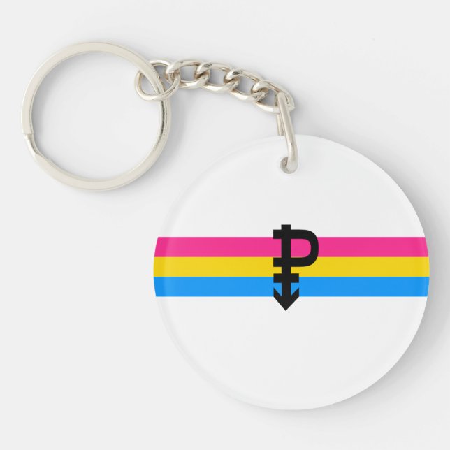 Porte-clefs Drapeau Pansexual de fierté (Devant)