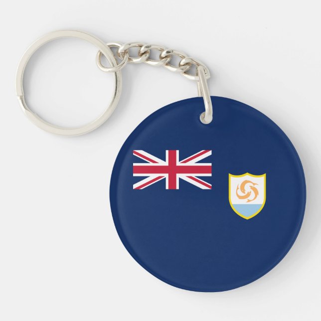 Porte-clefs Drapeau patriotique d'Anguilla (Devant)