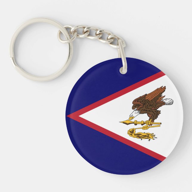 Porte-clefs Drapeau patriotique des Samoa américaines (Devant)