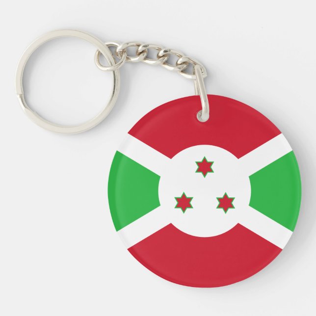 Porte-clefs Drapeau patriotique du Burundi (Devant)