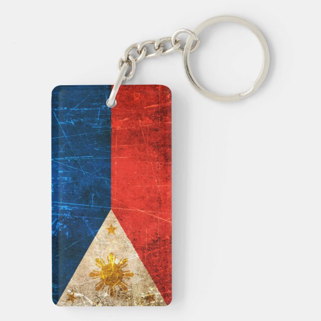 Porte-clefs Drapeau philippin vintage rayé et porté (Dos)
