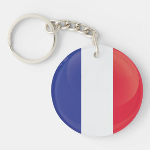 Porte-clefs Drapeau rond de la France