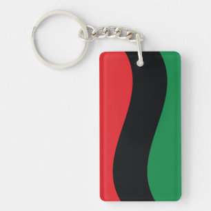 Porte-clefs Drapeau rouge, noir et vert