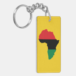Porte-clefs Drapeau rouge, noir et vert de l'Afrique
