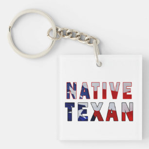 Porte-clefs Drapeau texan natif