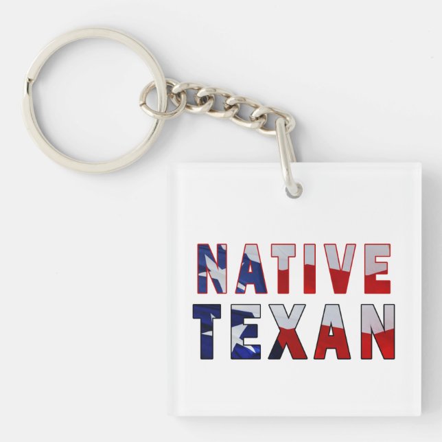 Porte-clefs Drapeau texan natif (Devant)