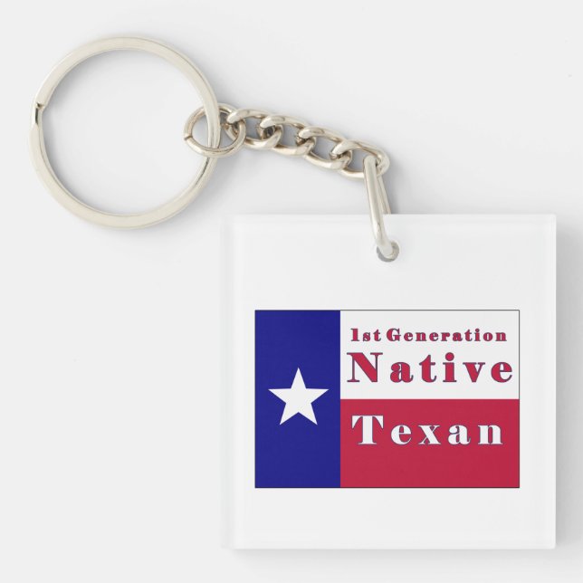 Porte-clefs Drapeau texan natif de 1ère génération (Devant)