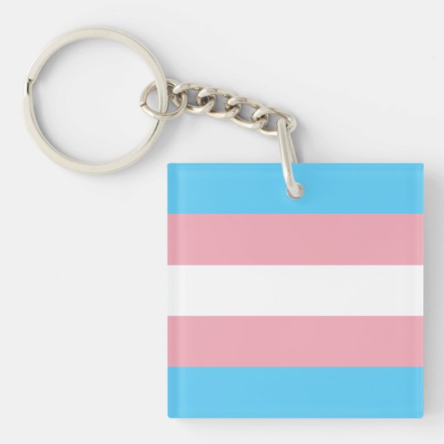 Porte-clefs Drapeau Transgenre (Devant)