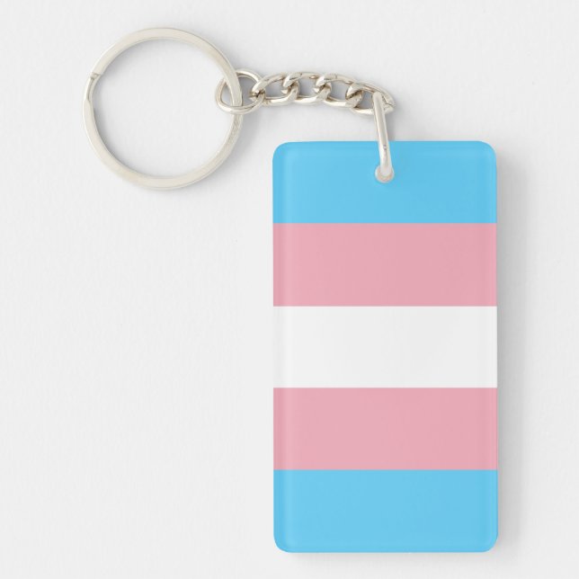Porte-clefs Drapeau Transgenre (Devant)