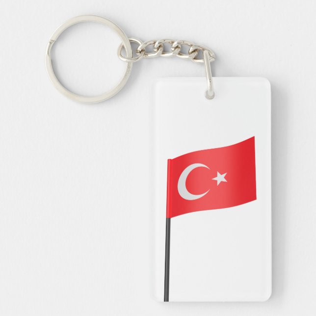 Porte-clefs Drapeau turc (Devant)