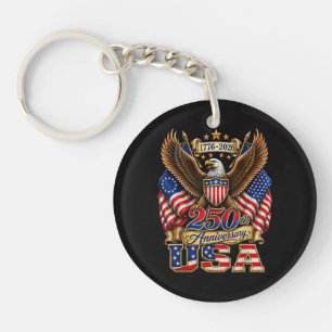 Porte-clefs Drapeau USA 250e anniversaire 250 ans d'Amérique