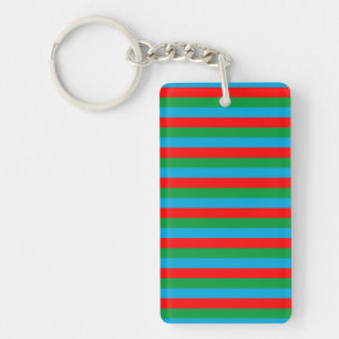 Porte-clefs drapeaux azerbaïdjan bandes pays symbole motif rou