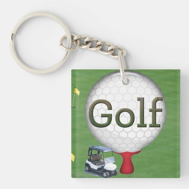 Porte-clefs Drapeaux du panier composite Golf (Devant)