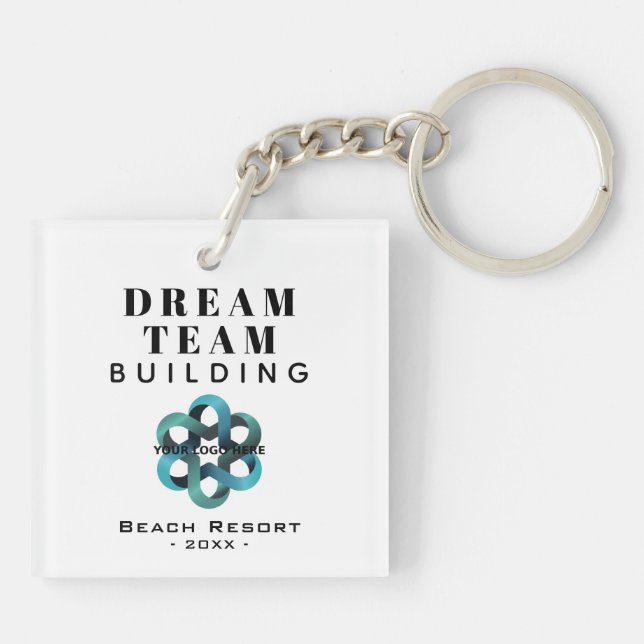 Porte-clefs Dream Team Building Company Logo Porte - clé (Dos)