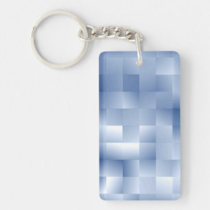 Porte-clefs Dreamy Blue Tones dans un Motif Carré