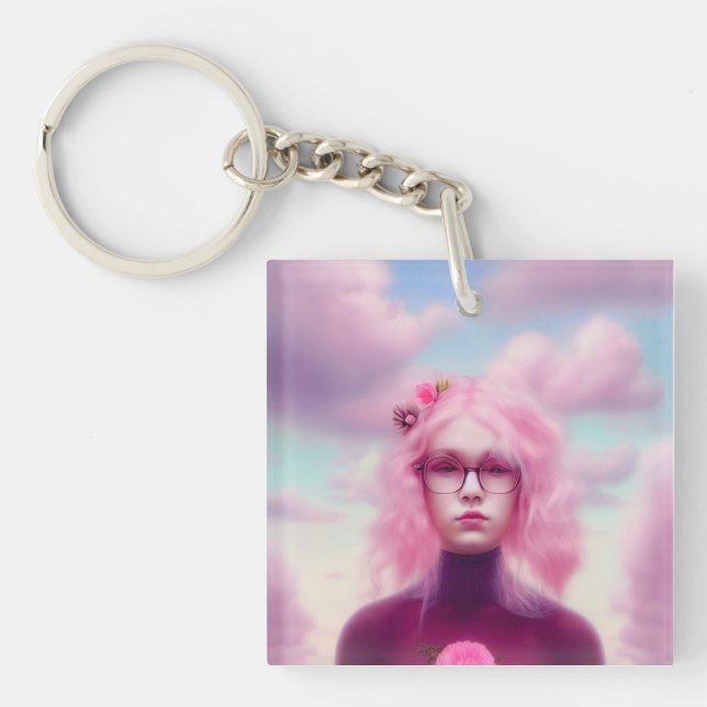 Porte-clefs Dreamy Rose (Devant)