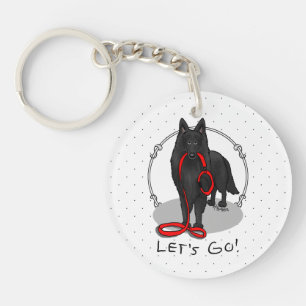 Porte-clefs Drôle Allons-y ! Marche Chien de berger belge (noi
