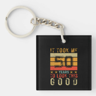 Porte-clefs Drôle anniversaire numéro personnalisé vintage pou