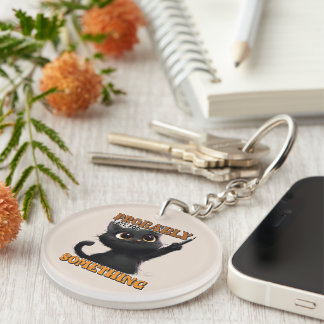 Porte-clefs Drôle chat art dernier mot