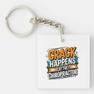 Porte-clefs Drôle Chiropratique Citation Spine Crack Humour