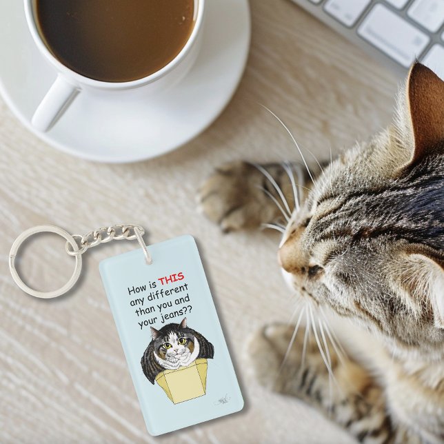 Porte-clefs Drôle Chubby Tabby Boîte à chat (Créateur téléchargé)