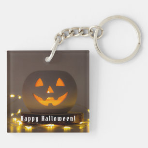 Porte-clefs Drôle Citrouille Halloween heureux