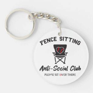 Porte-clefs Drôle clôture assis Anti Social Club Baseball Soft