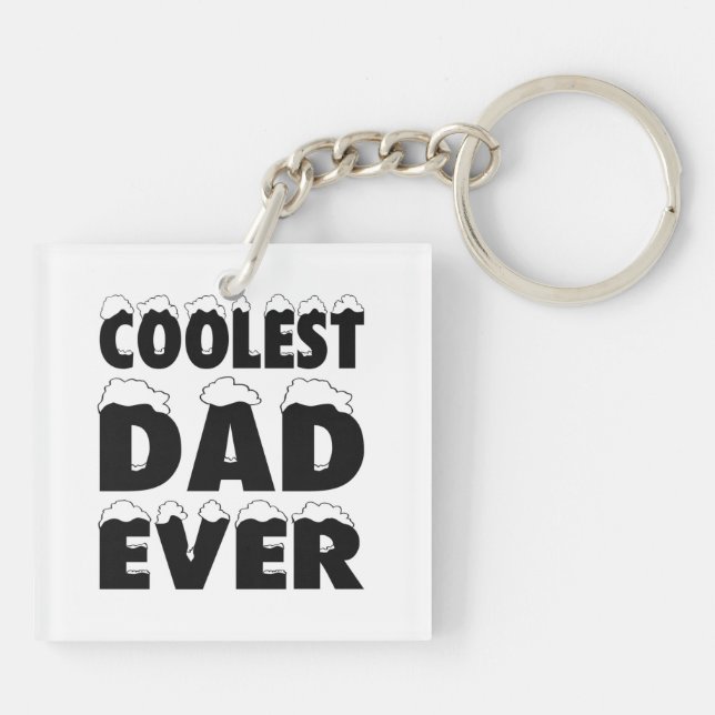 Porte-clefs Drôle Coolest Papa Jamais Fête des pères | Porte-c (Dos)
