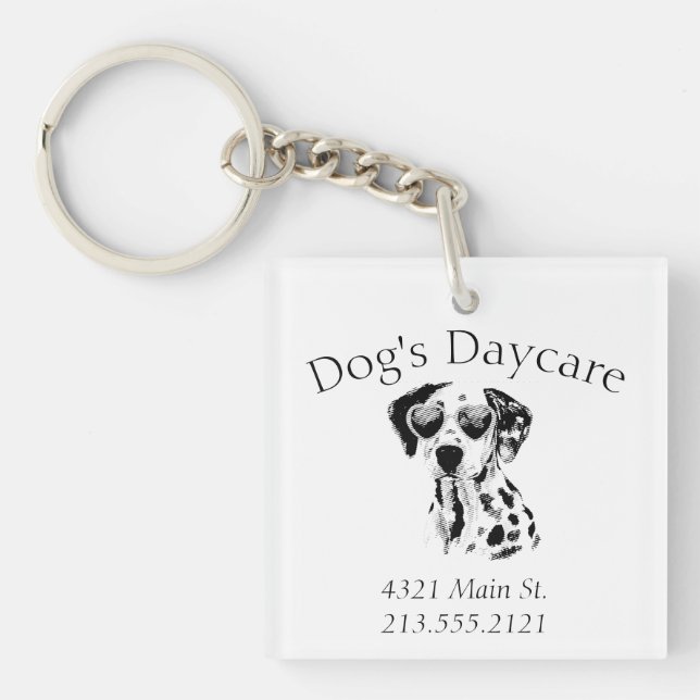 Porte-clefs Drôle Dalmatien Chien d'affaires (Devant)