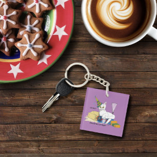 Porte-clefs Drôle de Lendemain de Réveillon de Nouvel An Chat