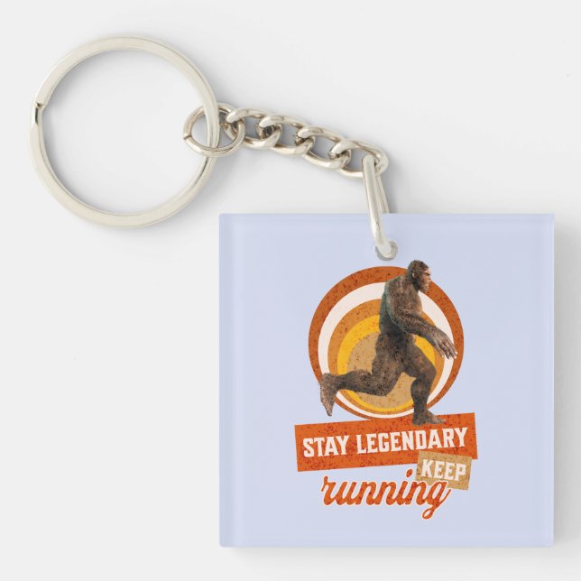 Porte-clefs Drôle de motivation de course de Bigfoot (Devant)
