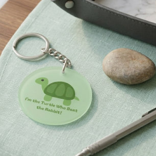 Porte-clefs Drôle de Tortue Je suis la Tortue qui a Battu le L