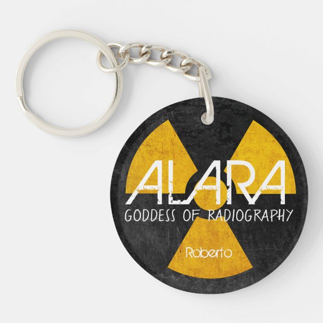 Porte-clefs Drôle déesse ALARA de la radiographie (Devant)