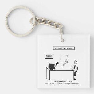 Porte-clefs Drôle dessin animé porte - clé humour de paie