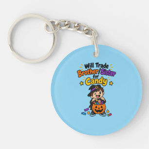 Porte-clefs Drôle d'Halloween de frère et sœur Échangera frère
