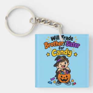 Porte-clefs Drôle d'Halloween de frère et sœur va échanger frè