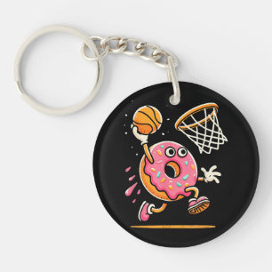 Porte-clefs Drôle Donut Dunking Basketball Food Champ Sports D