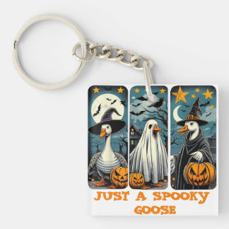 Porte-clefs Drôle Éffrayant Oie Halloween sorcière Citrouille