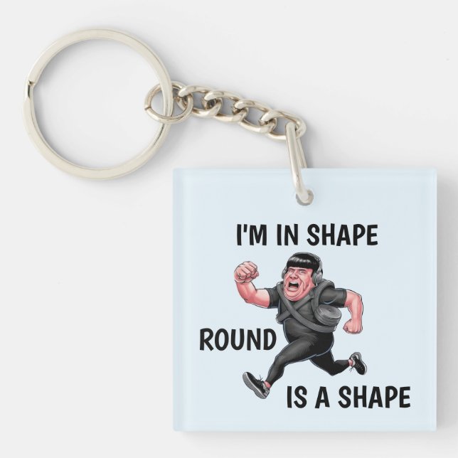 Porte-clefs Drôle homme de course (Devant)