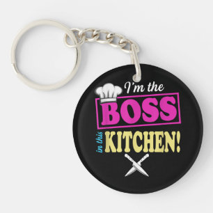 Porte-clefs Drôle Je Suis Le Patron Dans Cette Cuisine De T-Sh