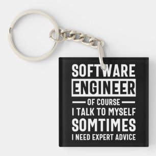Porte-clefs Drôle logiciel de programmation ingénieur cadeau