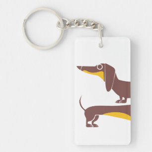 Porte-clefs Drôle mignon dachshund pour parent chien long
