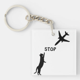 Porte-clefs Drôle pilote de vol Aviation Black Cat Gameday